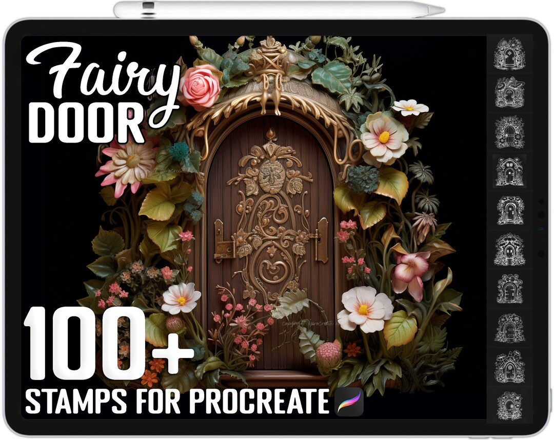 100+ Procreate Fairy Door Stamps, Fairy Door Brushes for Procreate ...