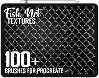 100+ Procreate Fischnetz Textur Pinsel, realistische Pinsel für Procreate, sofortiger digitaler Download