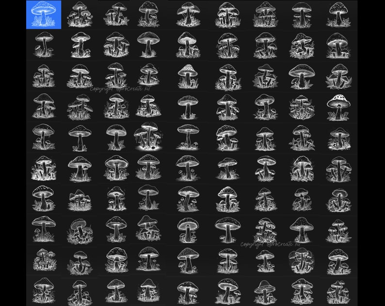 100+ Procreate Realistic Mushroom Stamps, Mushroom Brushes for ...