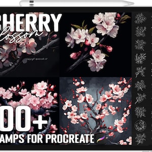 100+ Procreate Cherry Blossom Stamps, Cherry Blossom Brushes for Procreate, Instant Digital Download