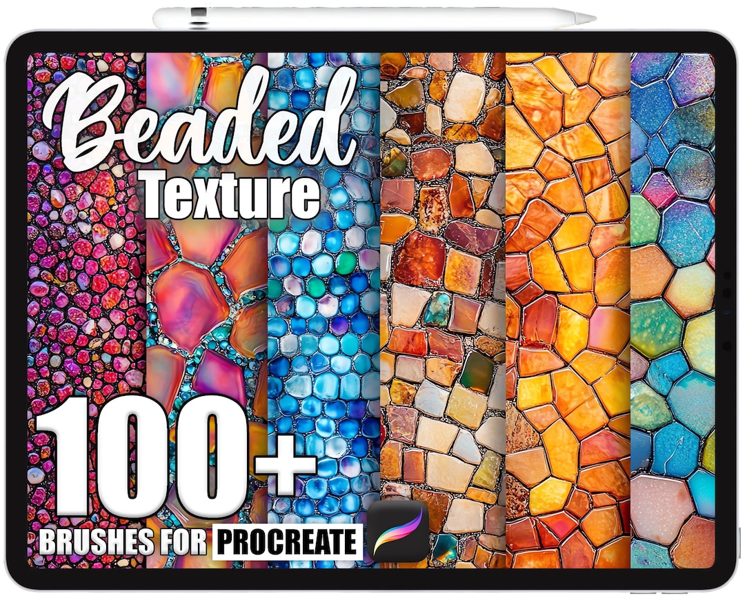 100+ Procreate Beaded Texture Brushes, Realistic Texture Brushes for ...