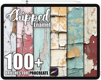 Oltre 100 pennelli per smalto scheggiato Procreate, pennelli con texture realistiche per Procreate, download digitale istantaneo