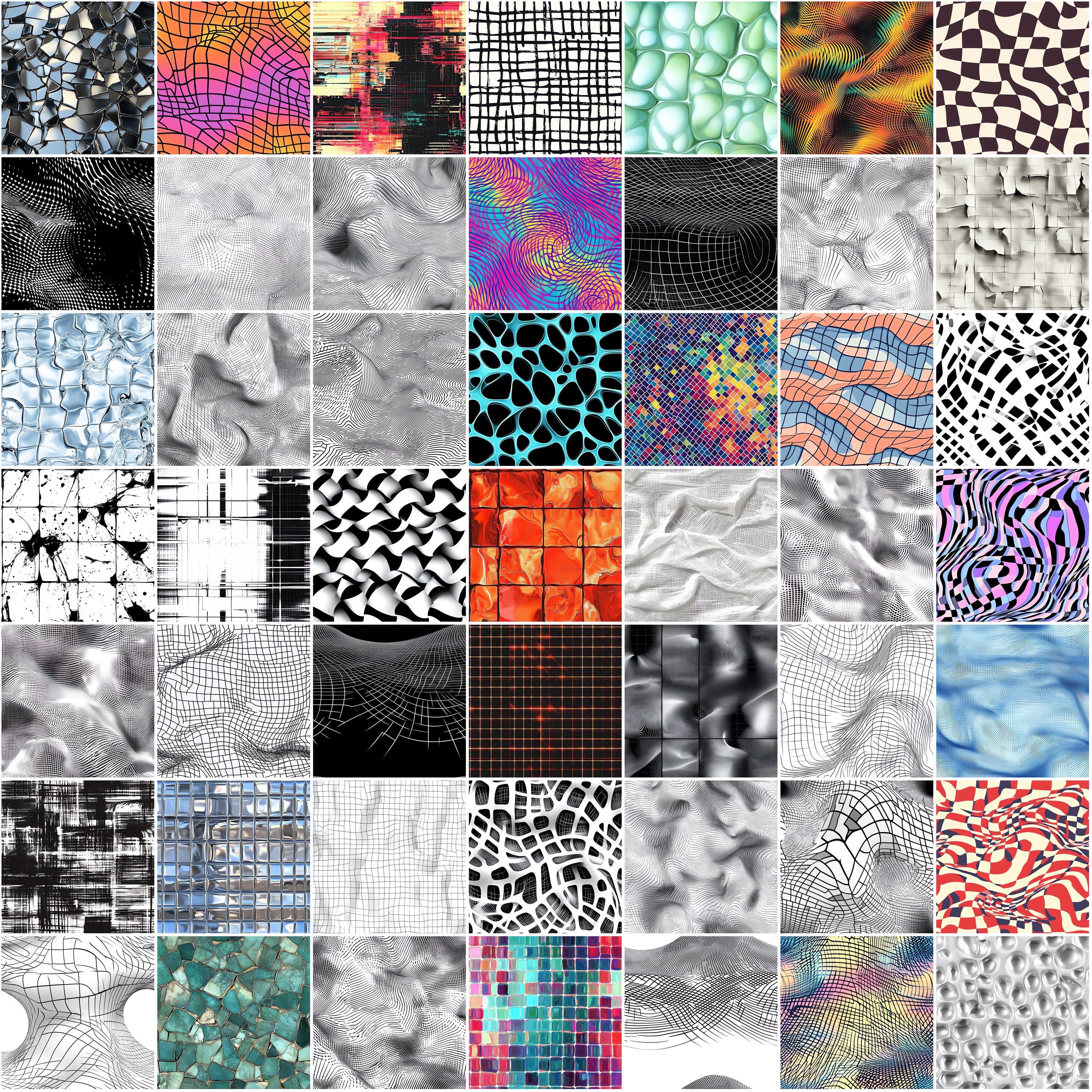 100+ Procreate Distorted Grid Brushes, Realistic Texture Brushes for ...