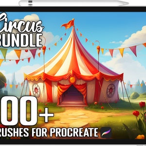 100+ Procreate Circus Stamps, Circus Guide Brushes for Procreate, Instant Digital Download