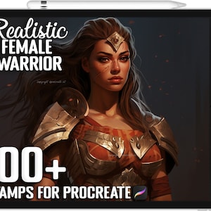 100+ Procreate Female Warrior Stamps, Unique Female Warrior Brushes for Procreate, Instant Digital Download