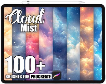 100+ Procreate Cloud Mist Brushes, Realistic Texture Brushes for Procreate, Instant Digital Download