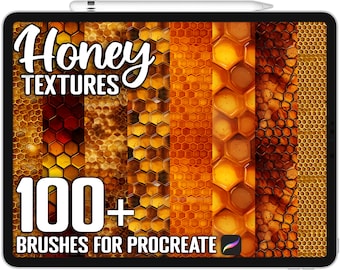 100+ Procreate Honey Comb Texture Brushes, Realistic Brushes for Procreate, Instant Digital Download
