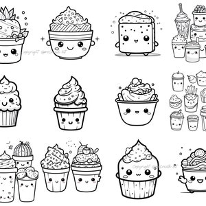 100+ Procreate Kawaii Food Items Stamps, Cute Kawaii Food Brushes for ...