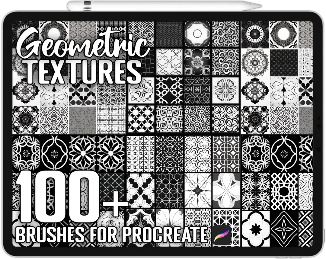 100+ Procreate Geometric Texture Brushes, Realistic Brushes for ...