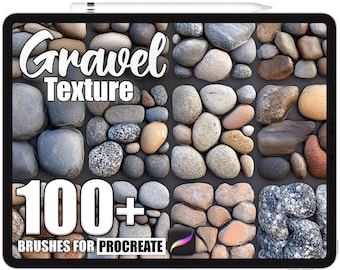 100+ Procreate Gravel Texture Brushes, Realistic Texture Brushes for Procreate, Instant Digital Download