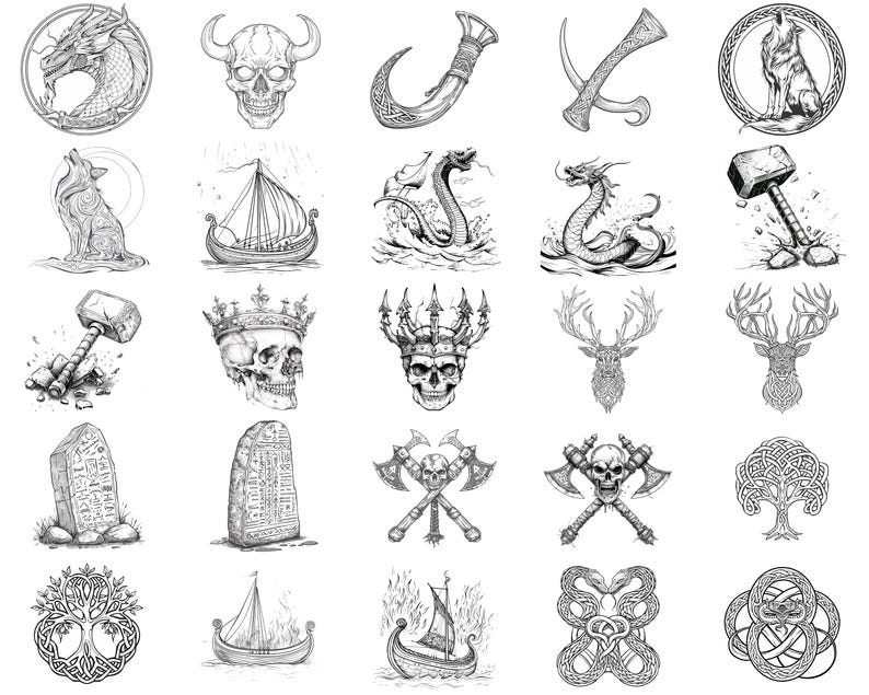 100-procreate-celtic-viking-stamps-brushes-for-procreate-instant