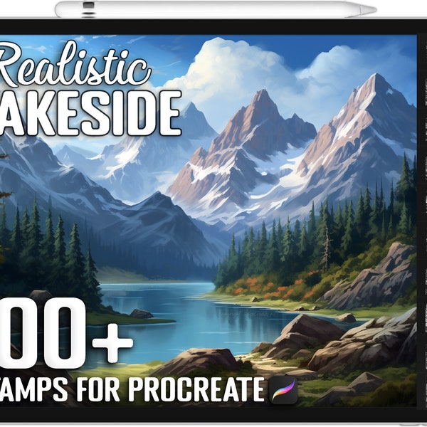 100+ Procreate Lakeside Stamps, Lakeside Brushes for Procreate, Instant Digital Download