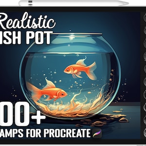100+ Procreate Fish Pot Stamps, Fish Pot Brushes for Procreate, Instant Digital Download