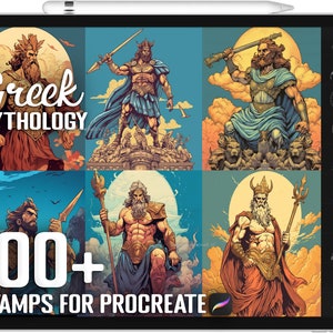 100+ Procreate Greek Mythology Stamps, Greek God Brushes for Procreate, Instant Digital Download