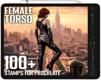 100+ Procreate Female Full Body Torso, Female Poses Brushes for Procreate, Instant Digital Download