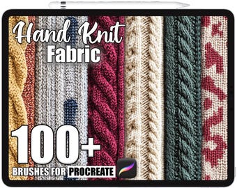 100+ Procreate Knitted Wool Brushes, Realistic Texture Brushes for Procreate, Instant Digital Download