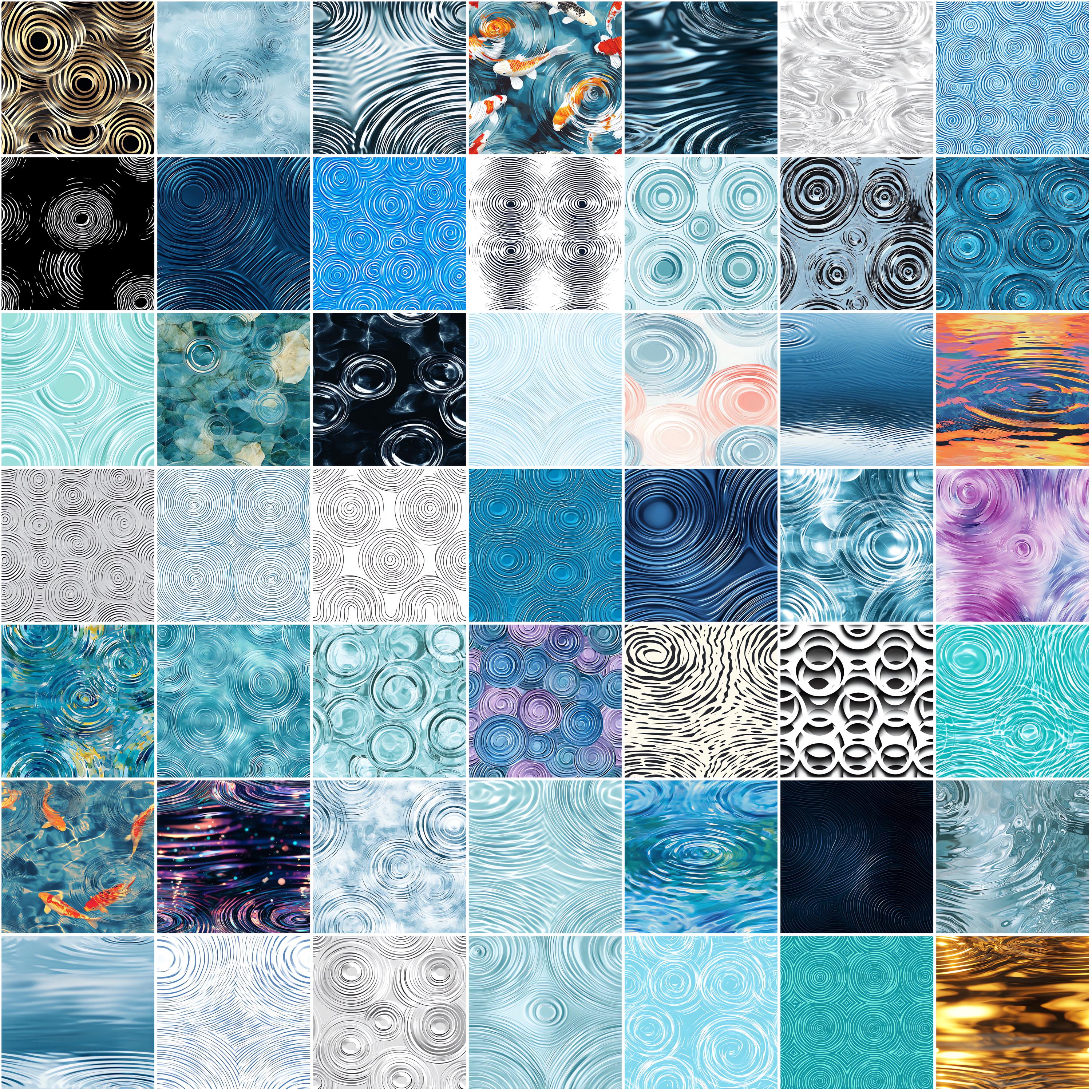 100+ Procreate Water Ripple Rings Brushes, Realistic Texture Brushes ...