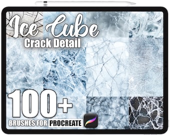 100+ Procreate Ice Cube Crack Detail Brushes, Realistic Texture Brushes for Procreate, Instant Digital Download
