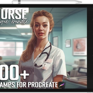 100+ Procreate Nurse Stamps, Nurse Brushes for Procreate, Instant Digital Download