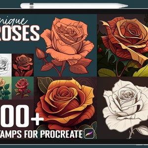 Procreate Realistic Rose Brush, Roses for Procreate, Instant Digital Download