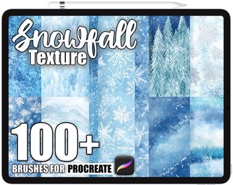 100+ Procreate Snowfall texture Brushes, Realistic Texture Brushes for Procreate, Instant Digital Download