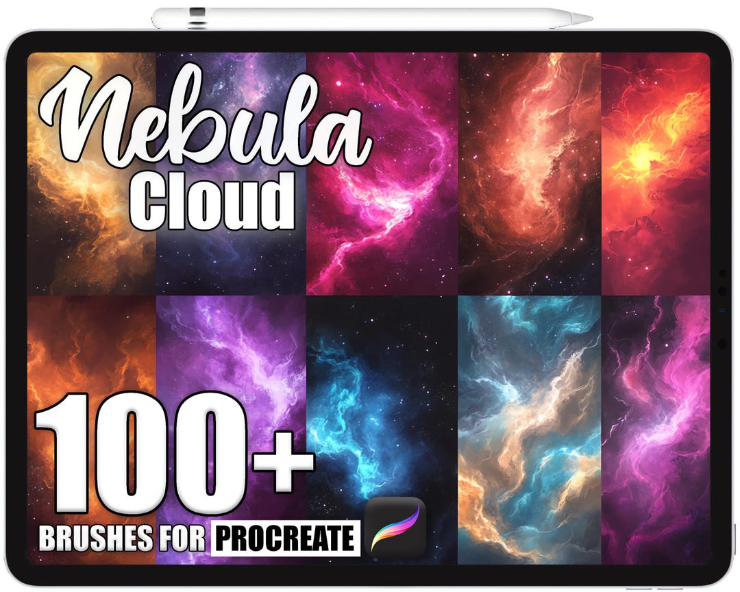 100+ Procreate Nebula Cloud Brushes, Realistic Texture Brushes for ...