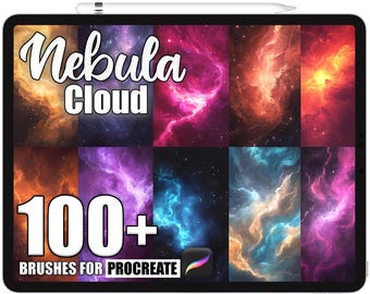 100+ Procreate Nebula Cloud Brushes, Realistic Texture Brushes for Procreate, Instant Digital Download