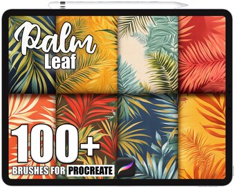 100+ Procreate Palm Leaf PatternBrushes, Realistic Texture Brushes for Procreate, Instant Digital Download