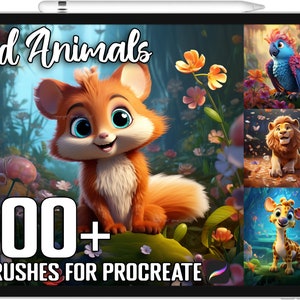 100+ Procreate 3D Tier Stempel, 3D Tier Guide Pinsel für Procreate, Sofortiger digitaler Download