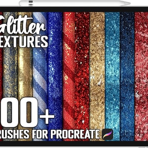 100+ Procreate Glitter Texture Brushes, Realistic Brushes for Procreate, Instant Digital Download