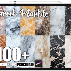 100+ Procreate Greek Marble Brushes, Realistic Texture Brushes for Procreate, Instant Digital Download
