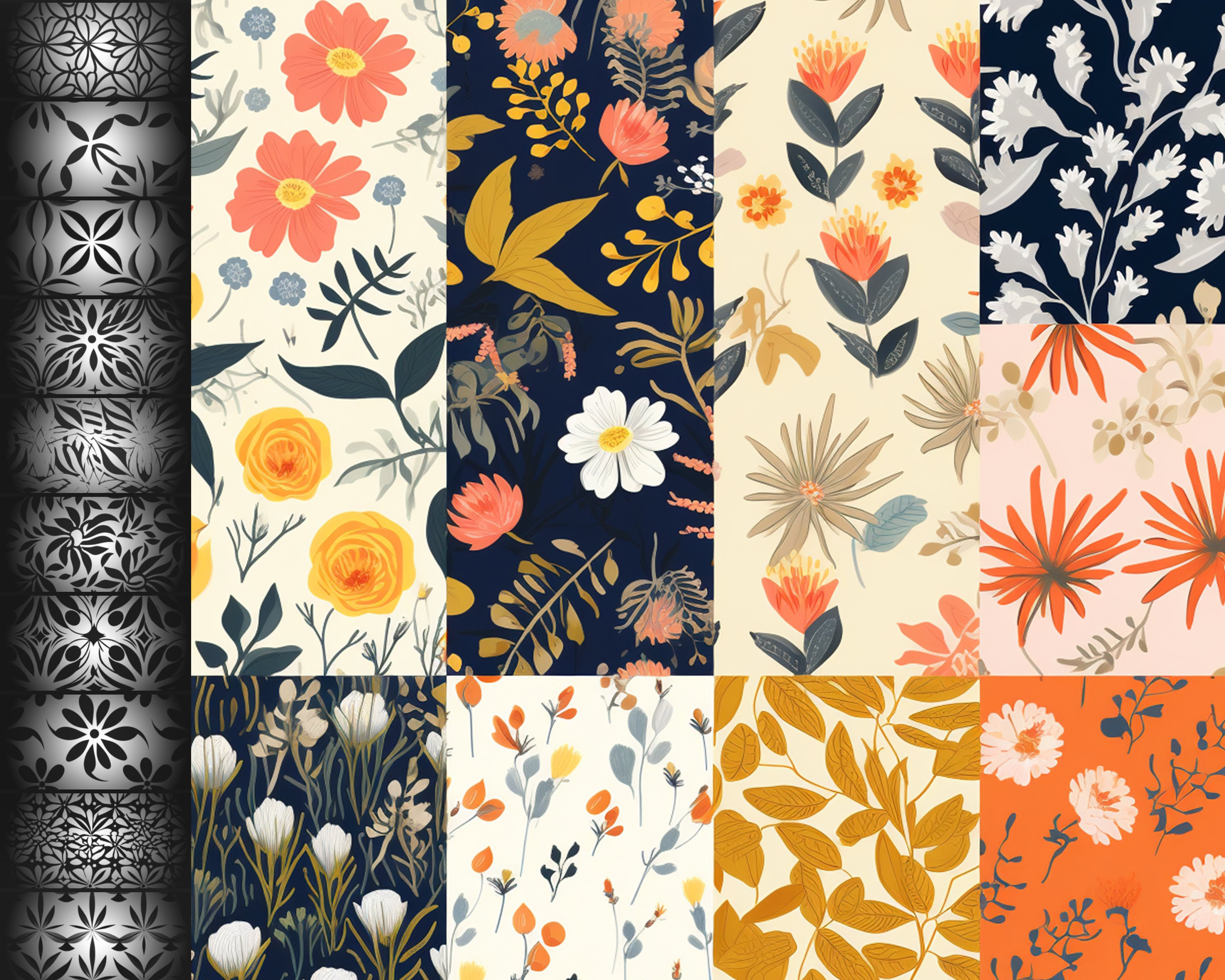 100+ Procreate Floral Texture Brushes, Realistic Brushes for Procreate ...