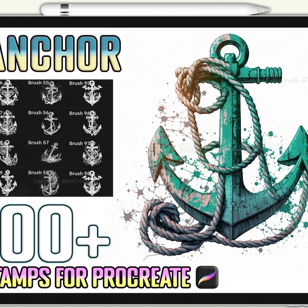 Procreate Anchor Stamps, Anchor Brushes for Procreate, Instant Digital Download