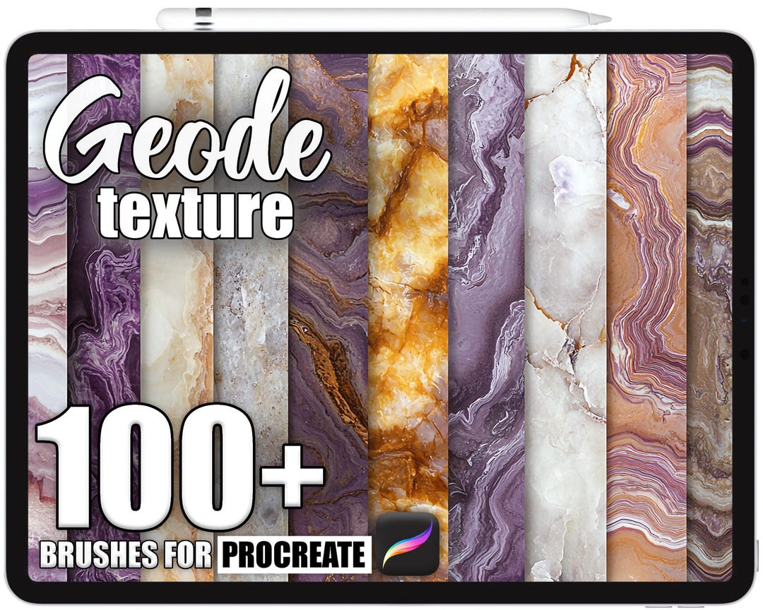 100+ Procreate Geode Texture Brushes, Realistic Texture Brushes for ...