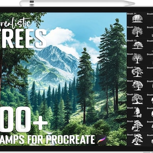 100+ Procreate Tree Stamps, Realistic Tree Brushes for Procreate, Instant Digital Download