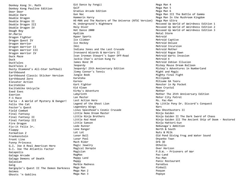NES Games Collection NTSC/PAL English Language Nintendo Choose Your Game Etsy