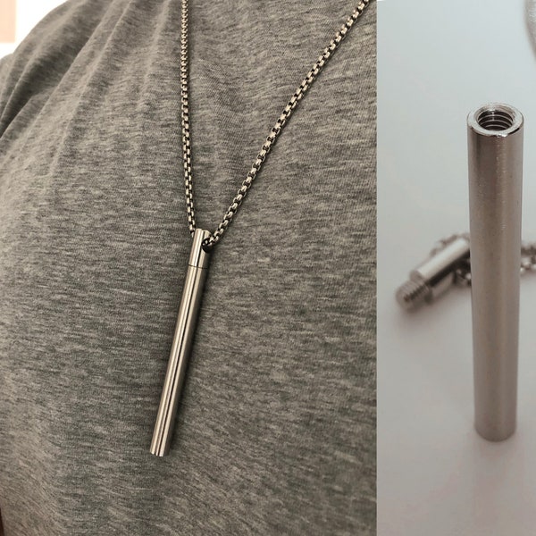 Collier respirant en argent premium - Ensemble pendentif et chaîne - Résistant et durable - Livraison gratuite dans le monde entier