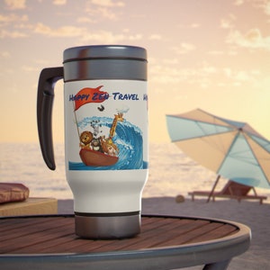 Stainless Steel Travel Mug with Handle, 14oz