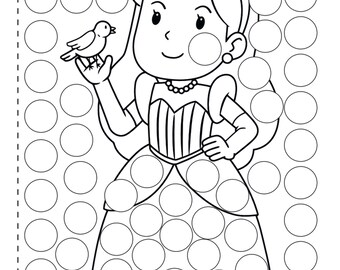 Coloring Books for Kids – Dot A Dot Art Activity Book for Girls  and Toddlers Picture Me a Princess : Toys & Games
