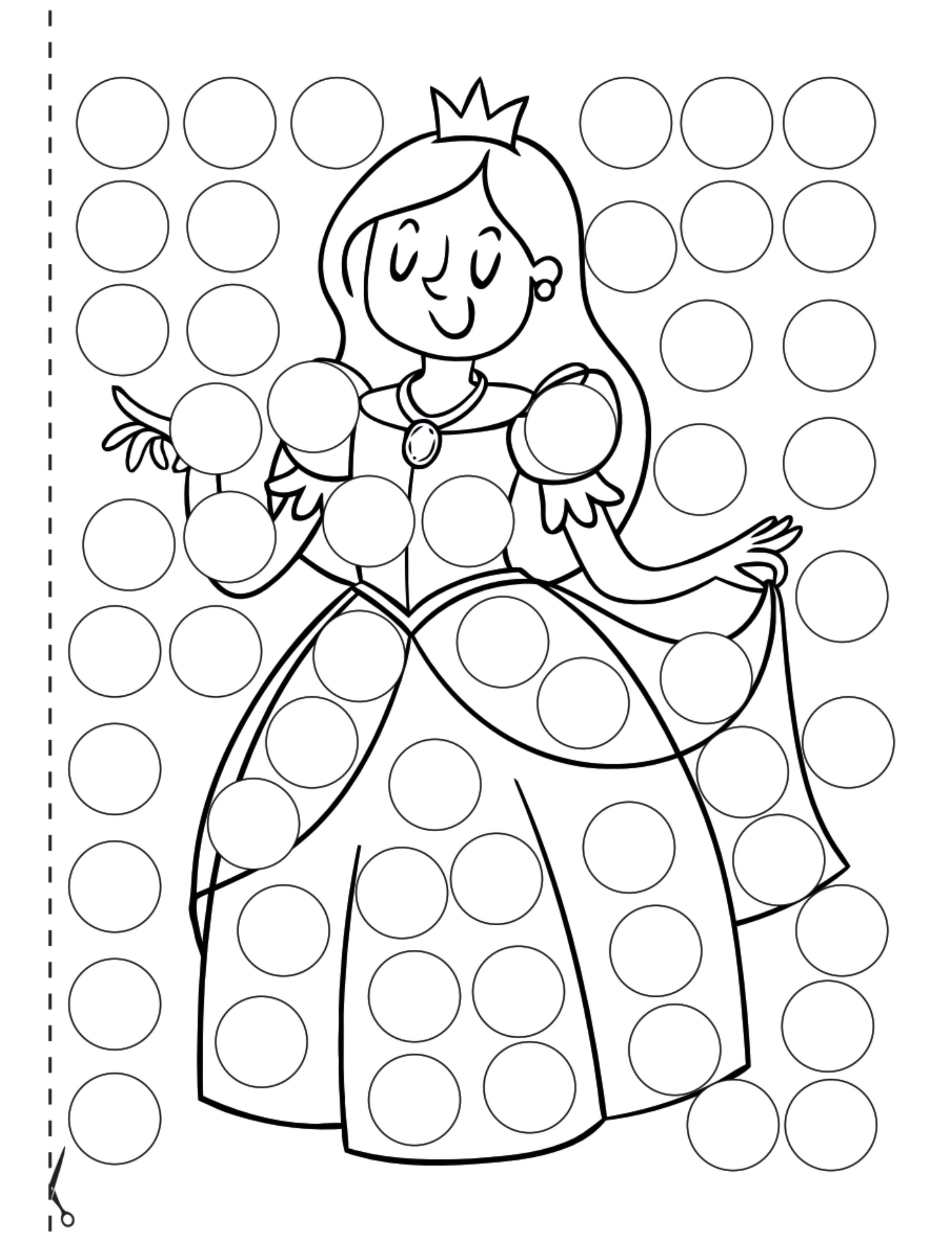  Coloring Books for Kids – Dot A Dot Art Activity Book for Girls  and Toddlers Picture Me a Princess : Toys & Games
