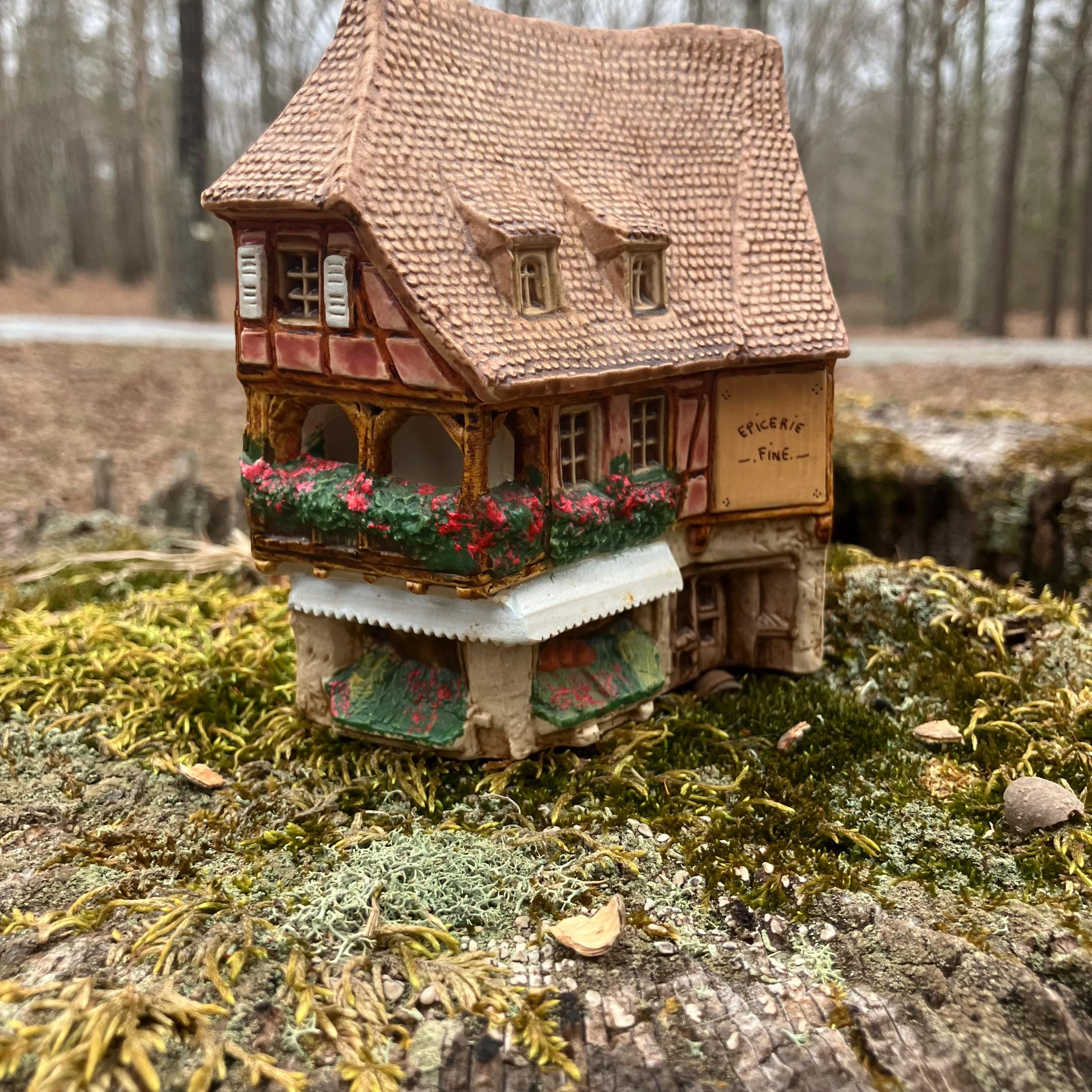 Ceramic Figurine Model of an Epicerie Fine by Michel Dupuy