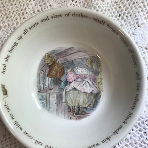 Beatrix Potter Mrs. Tiggy-Winkle Bowl by Wedgewood of Etruria and Balaston