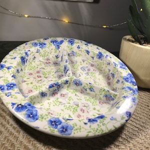 BCM Nelsonware Lord Nelson Pansy Pattern Divided Dish Made in England