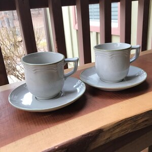 Vintage Set of two Chalet Cup and Saucer Design two Stoneware 1525