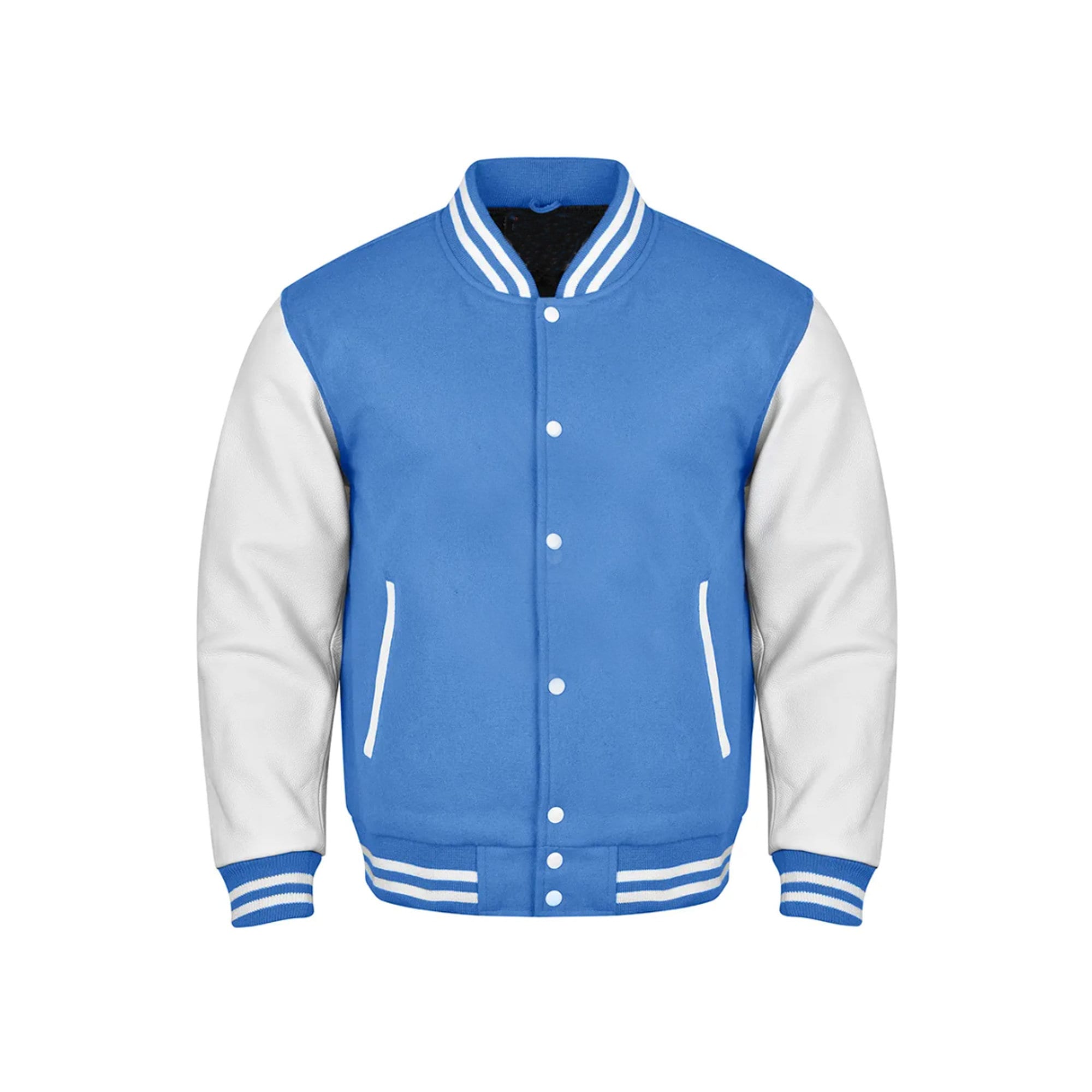 Varsity Jacket Wool Leather Sleeves Royal Blue/ White Sleeves
