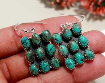 Vintage Con Timbro 925 Argento Sterling Turchese Occhio Di - Foto 12