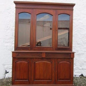 Victorian three-door bookcase