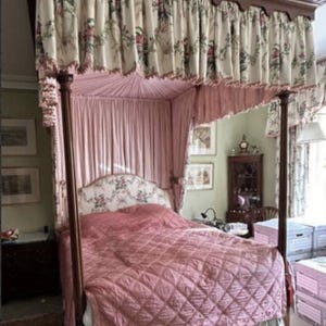 A superior Victorian four poster bed