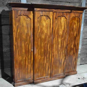Four-door Victorian wardrobe