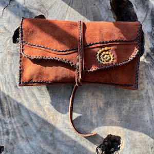 Handmade Leather Tobacco Pouch, Personalized Leather Rolling Tobacco Case, Tobacco Pouch Lining, Tobacco Bag Suede Leather, Gift for him her